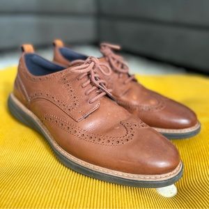 Men’s 7.5 Cole Haan Men's GrandEvolution Wingtip Oxford British Tan Style C26385